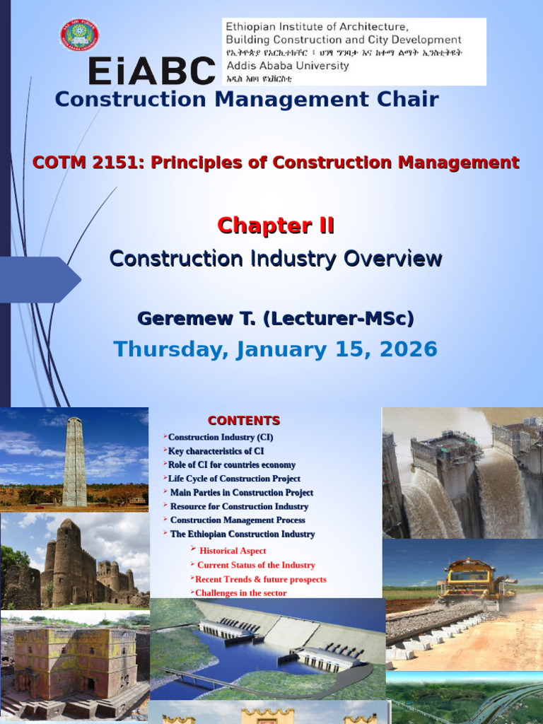 Overview of Construction Management Principles | PDF | Ethiopia ...