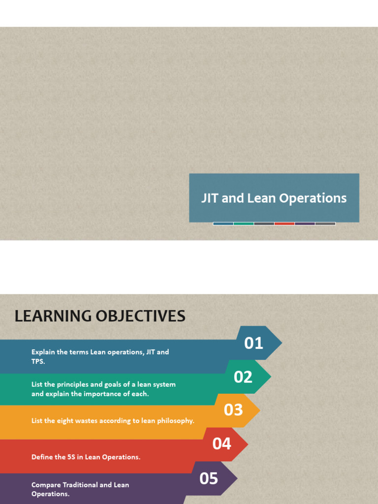 Lean Operations and JIT Overview | PDF | Lean Manufacturing | Secondary ...