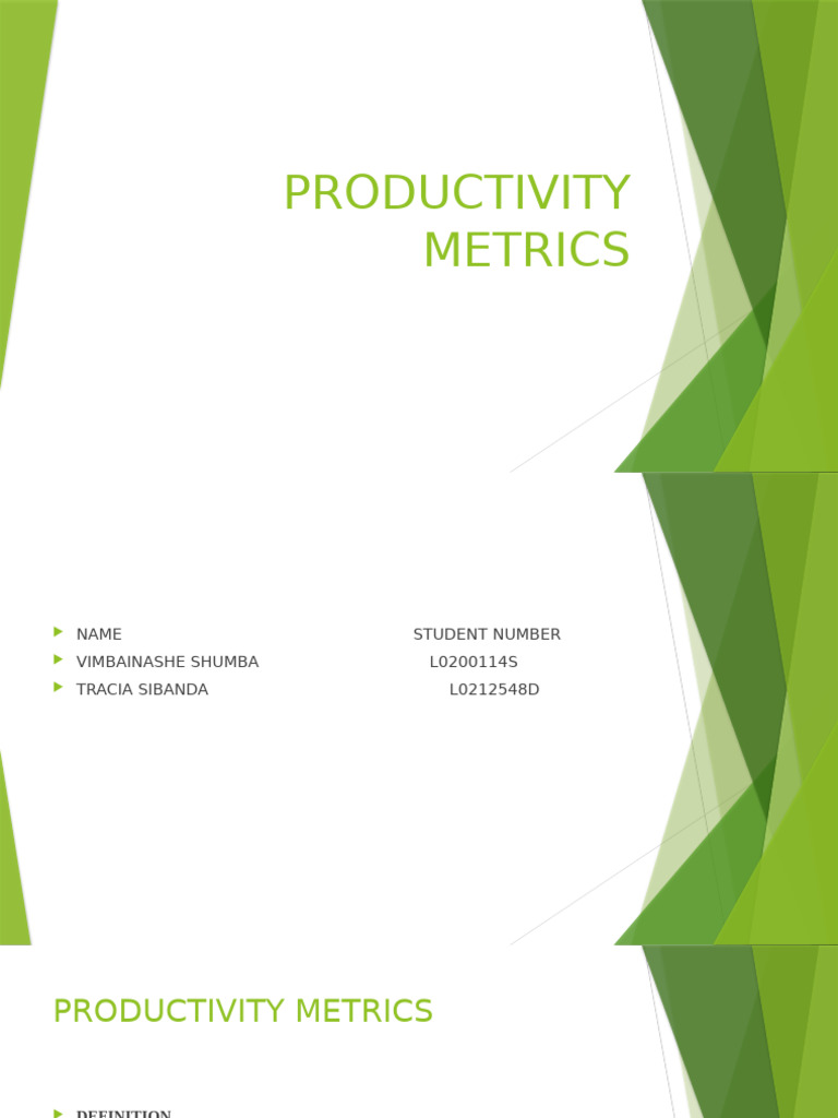 Understanding Key Productivity Metrics | PDF | Cost | Employment