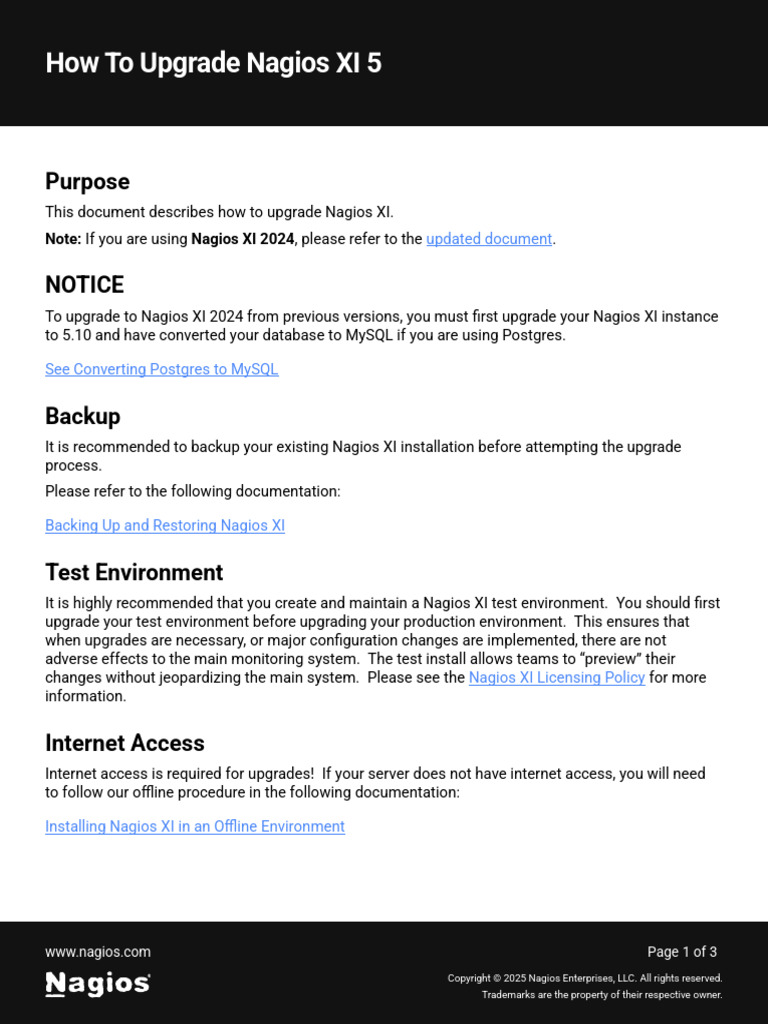 Upgrade Guide for Nagios XI 5 | PDF | My Sql | Postgre Sql
