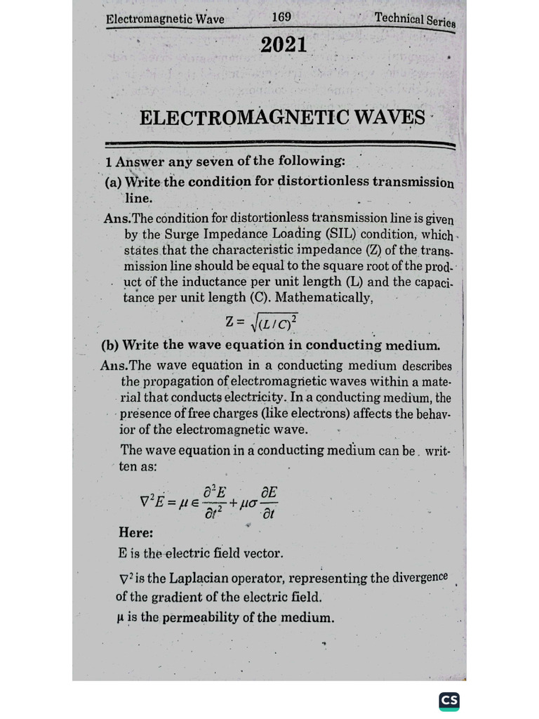 Electromagnetic Wave 2021 | PDF