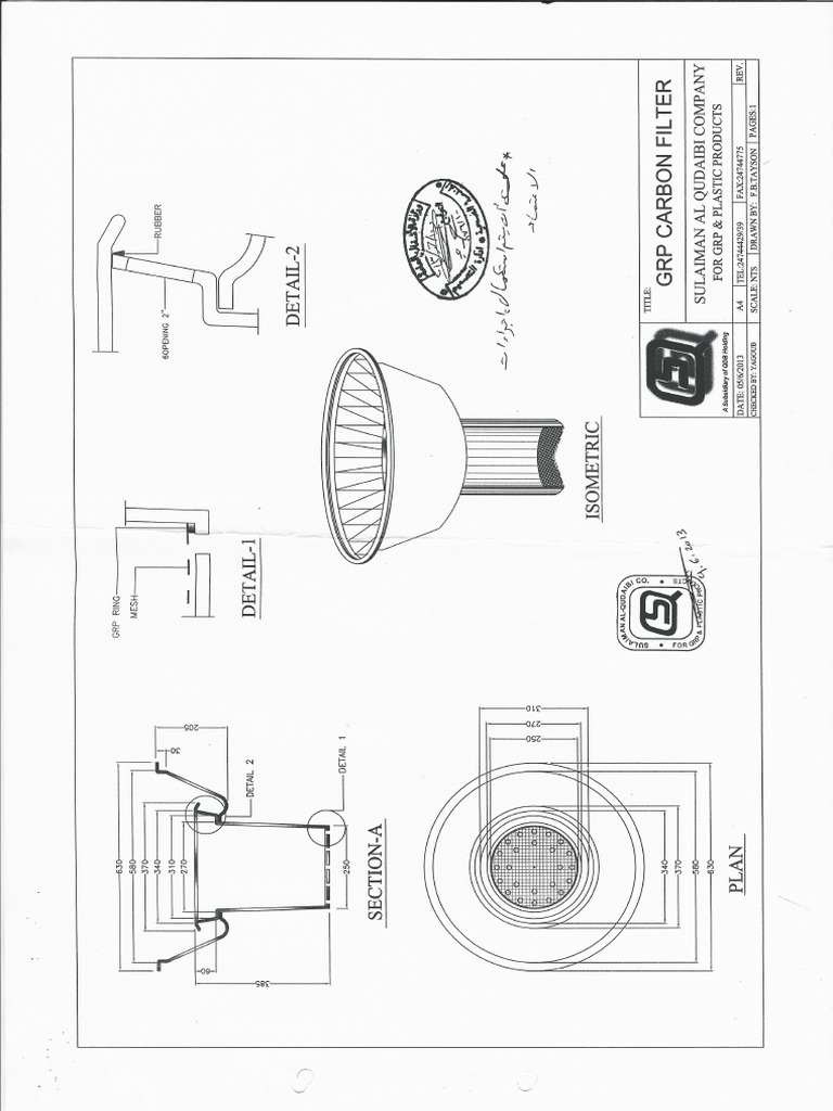 Carbon Filter MPW Approved Drawing | PDF