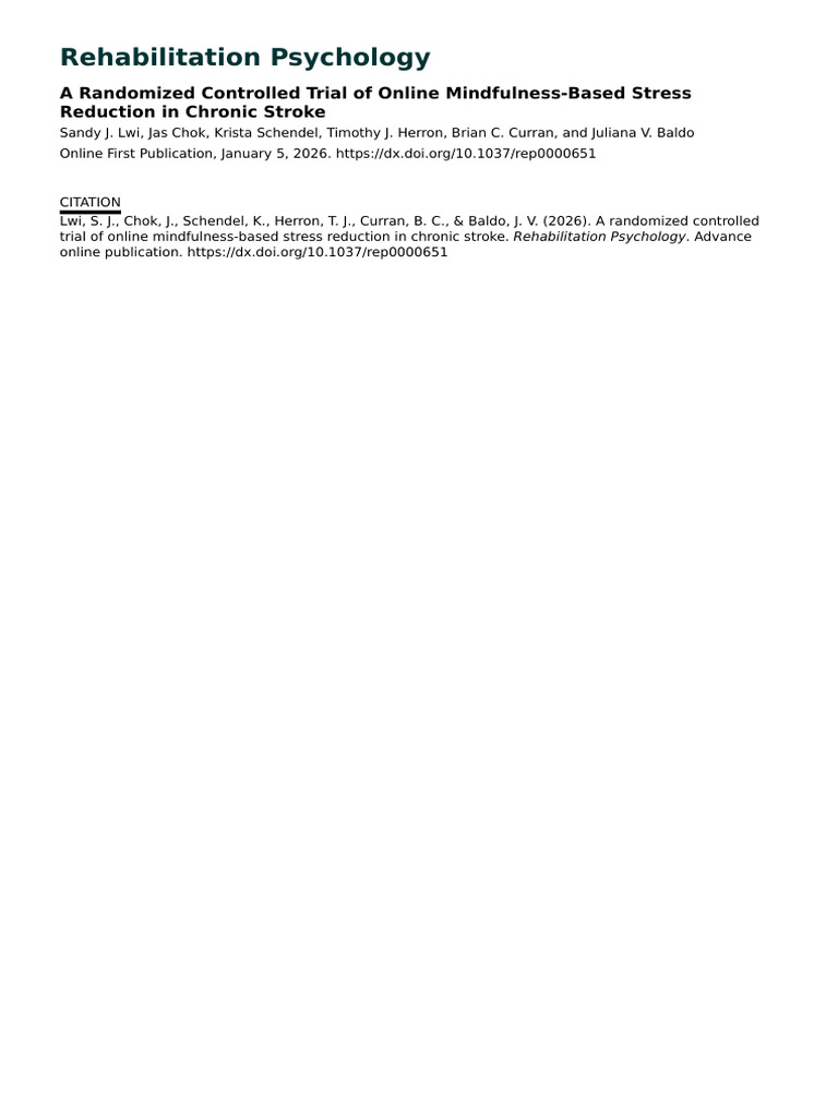 A Randomized Controlled Trial of Online Mindfulness-Based Stress ...