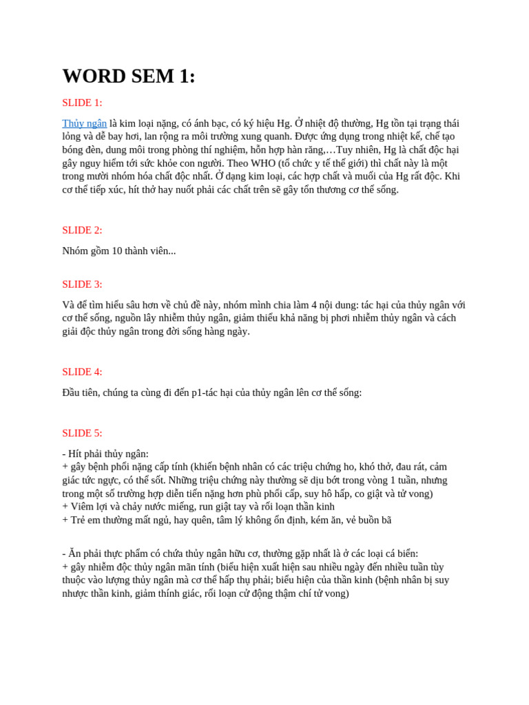 Word Sem 1 | PDF
