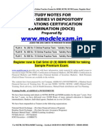 STUDY MATERIAL FOR NISM Depository Operations Exam (DOCE) - NISM MOCK TEST AT WWW - MODELEXAM.IN