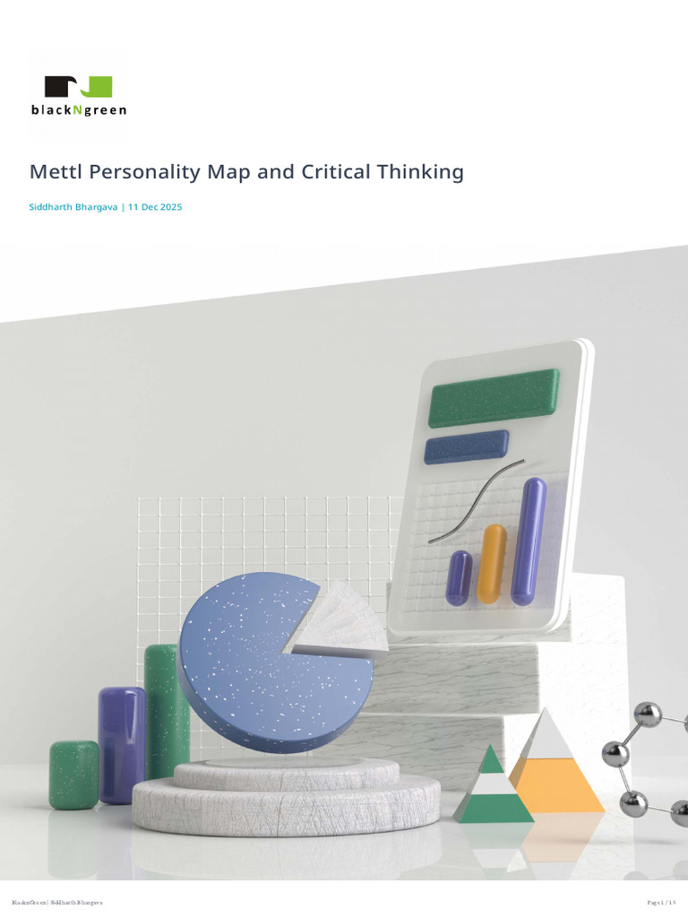 Mettl Personality Map Report Summary | PDF | Critical Thinking | Leadership