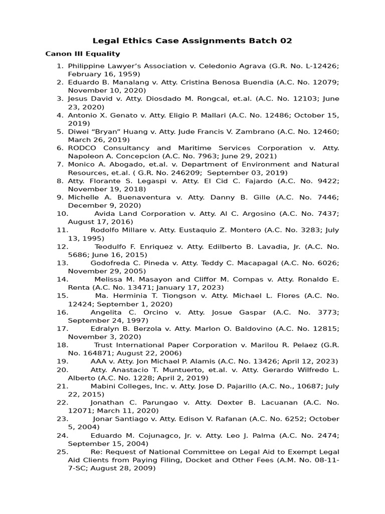 Legal Ethics Case Studies in the Philippines | PDF