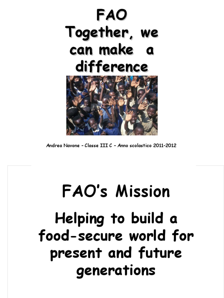 FAO's Mission for Global Food Security | PDF