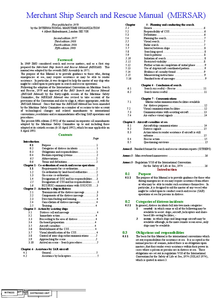 MERSAR Manual for Maritime Rescue | PDF | Search And Rescue | Radio