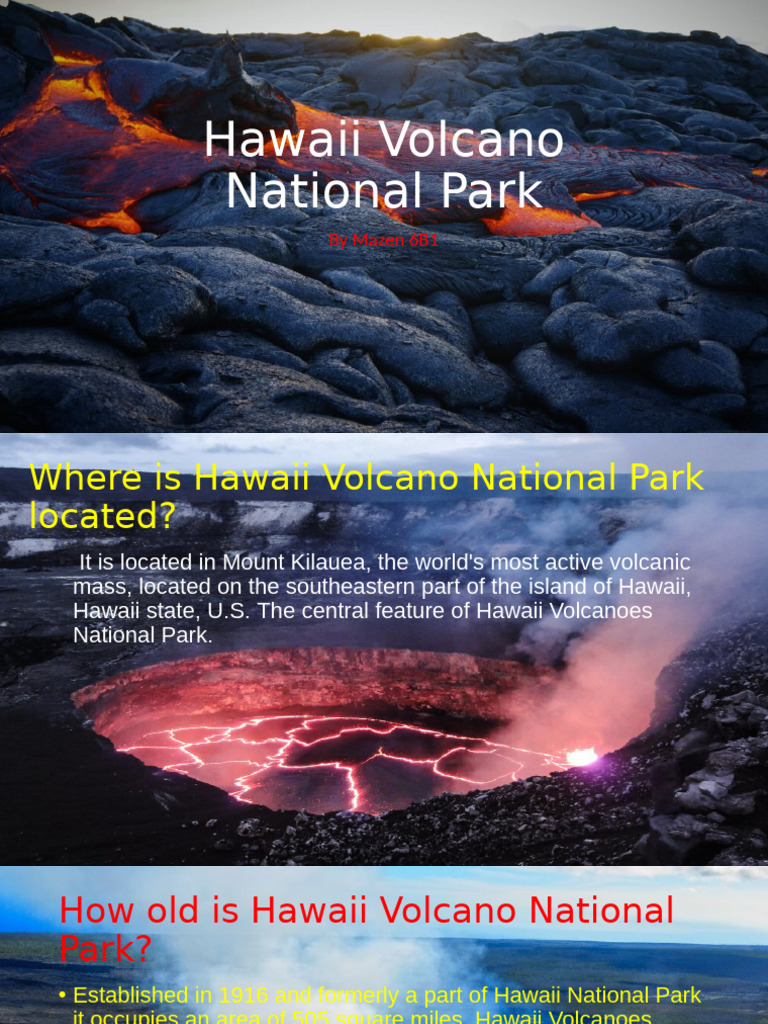 Hawaii Volcanoes National Park Overview | PDF