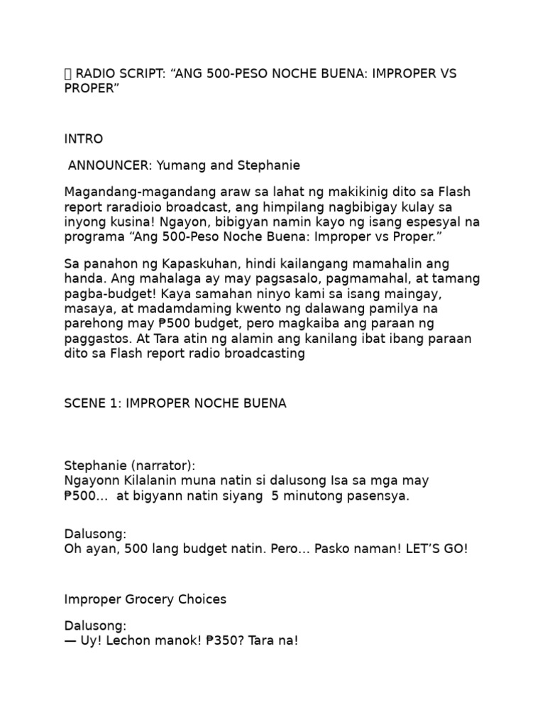 ? Radio Script 