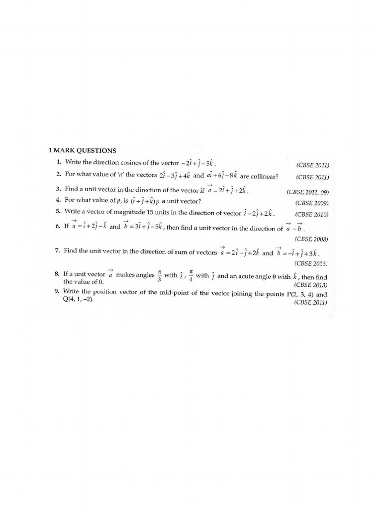 Vector Algebra | PDF