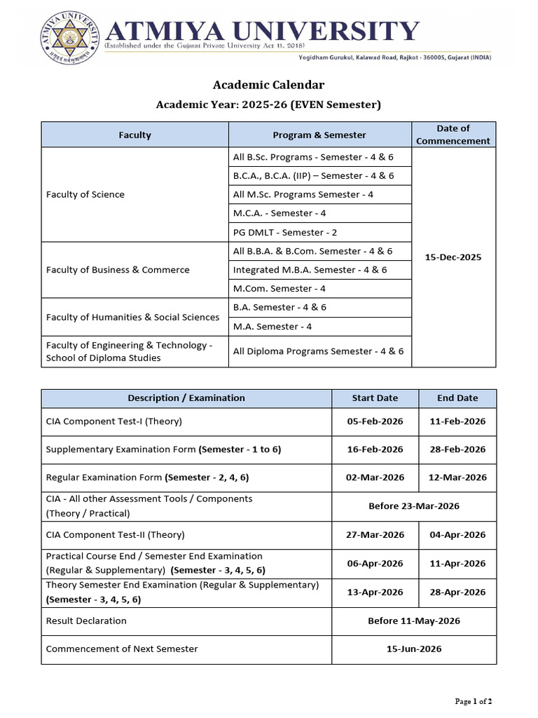 2025-26 Academic Calendar Overview | PDF | Academic Term | Schools