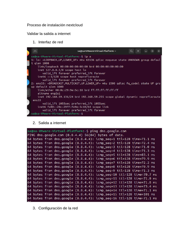 Instalación y Validación de Nextcloud | PDF