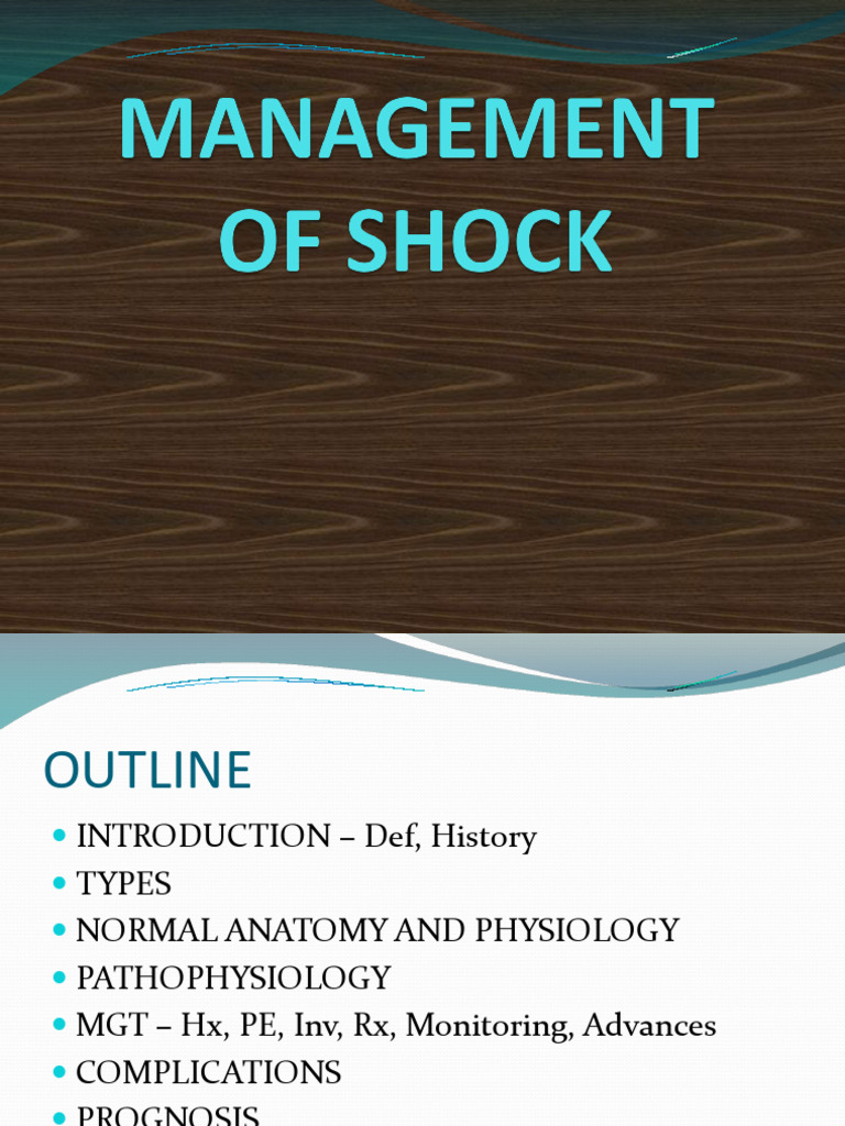 Understanding Shock: Types and Management | PDF | Shock (Circulatory ...
