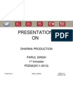 Presentation ON: Dharma Production