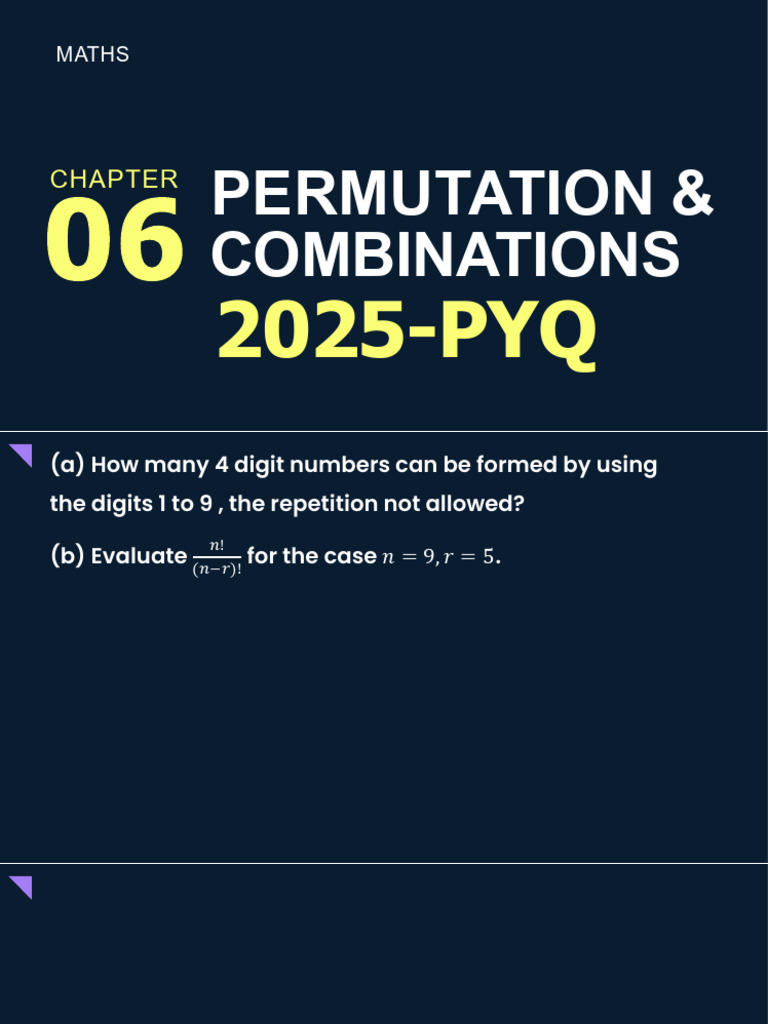 Permutations and Combinations Math Problems | PDF | Permutation ...