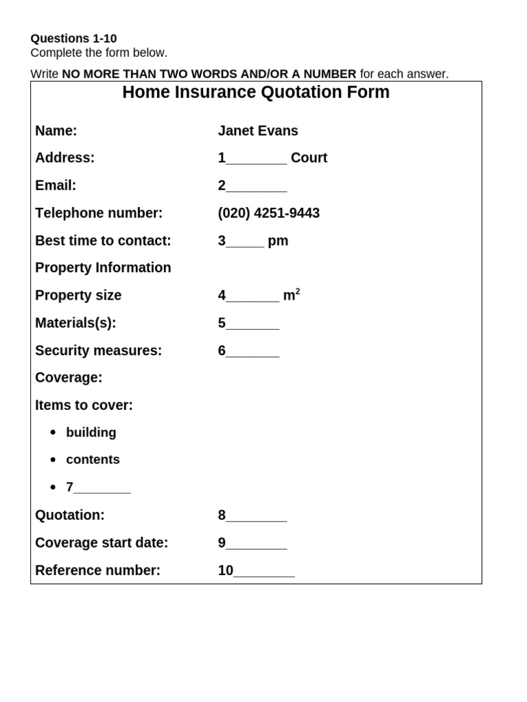 Home Insurance Quotation and Research Notes | PDF | Amber