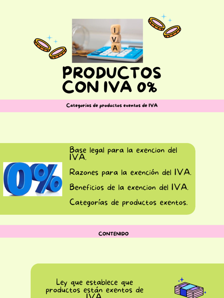 IVA 0% | PDF | Alimentos | Impuesto al valor agregado