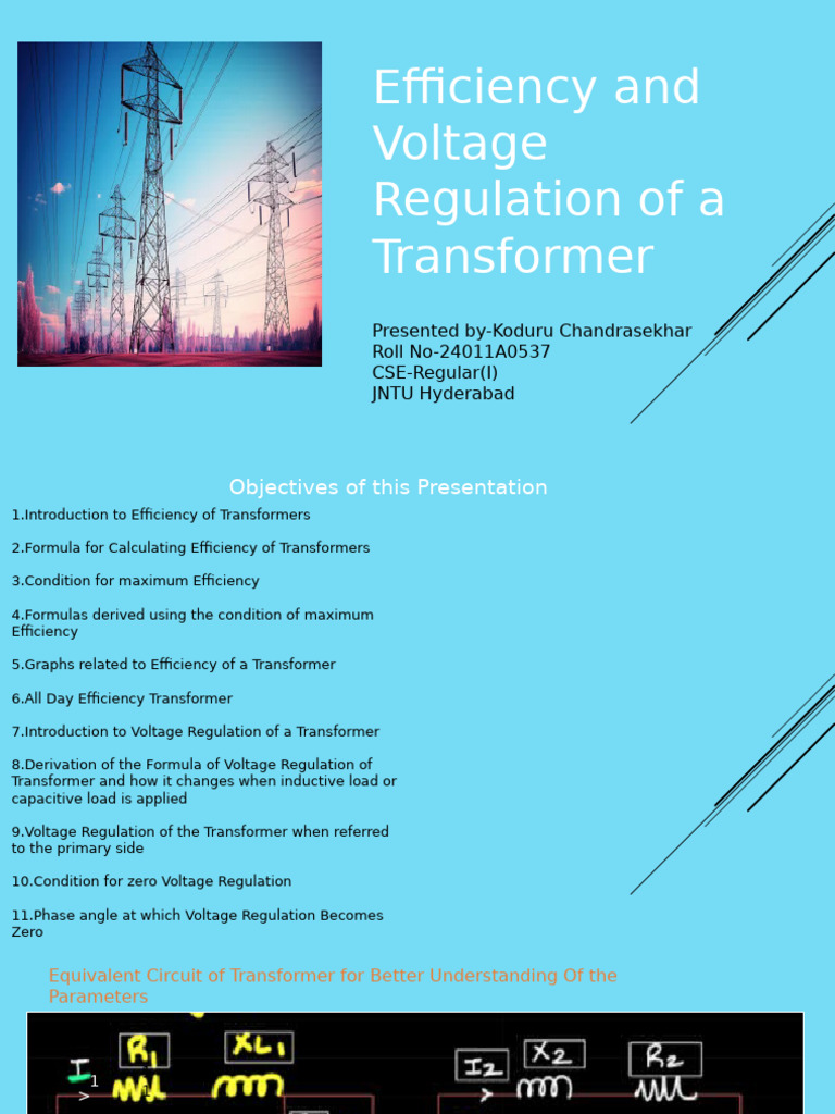 Efficiency and Regulation of a Transformer (1) | PDF | Transformer ...