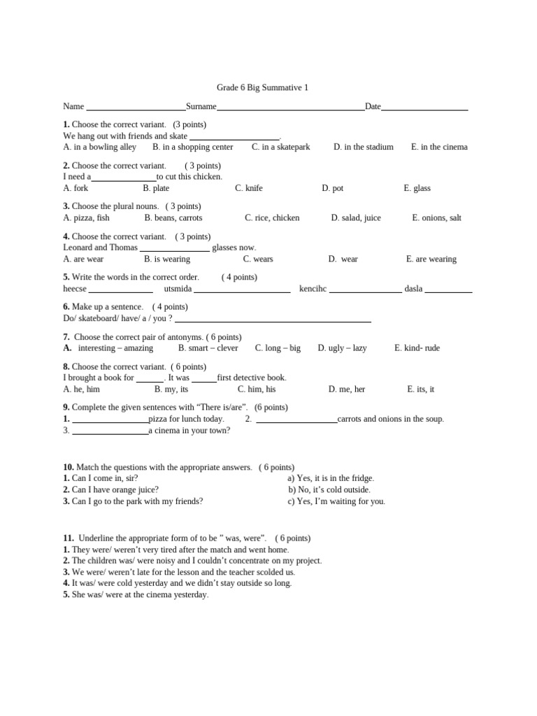 Grade 6 English Summative Assessment | PDF | Linguistics | Linguistic ...