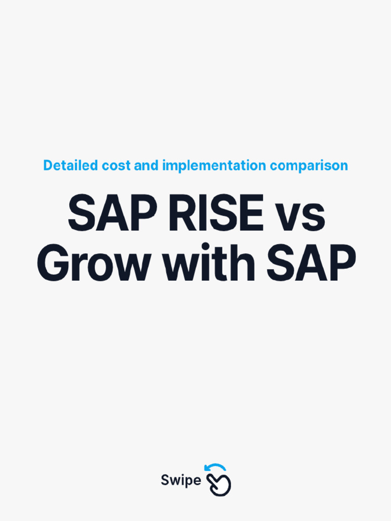 SAP RISE Vs Grow With SAP | PDF