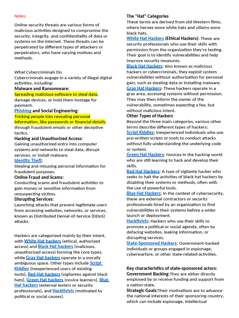 Understanding Online Security Threats | PDF | Malware | Security Hacker