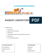 Ranbaxy Laboratories LTD.: Accounting For Managers Project