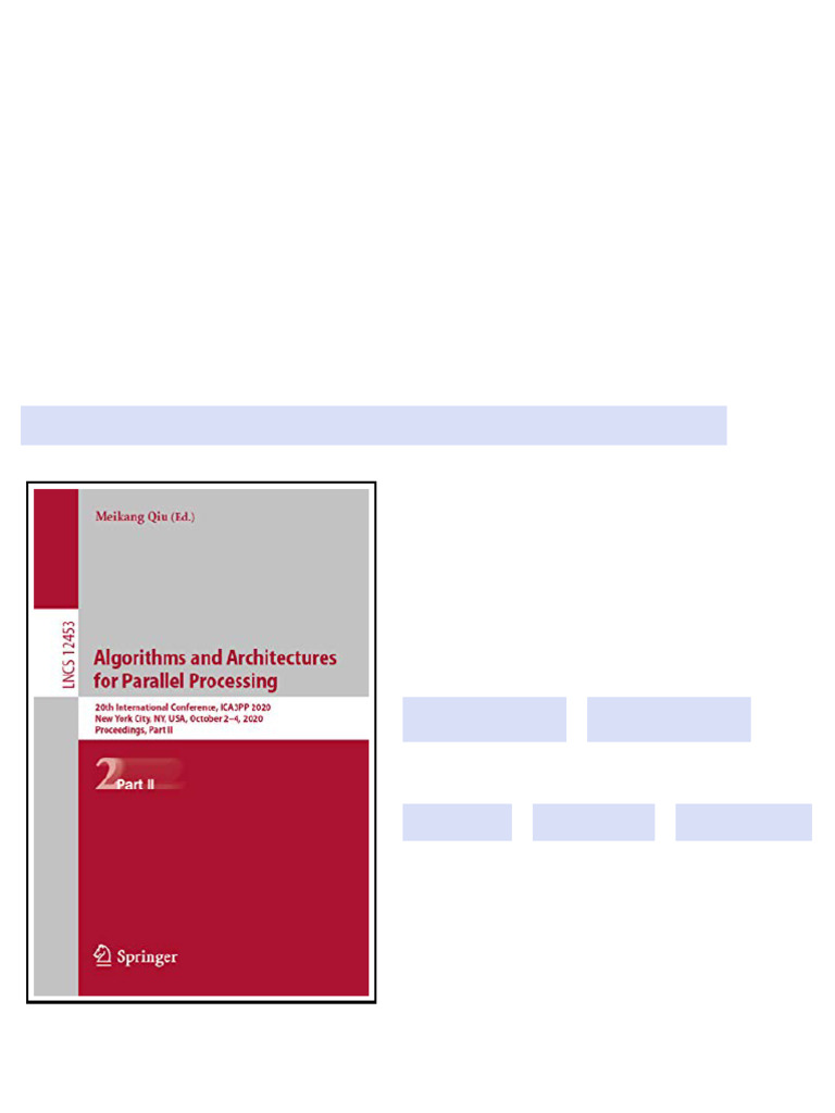 Algorithms And Architectures For Parallel Processing 20th International ...