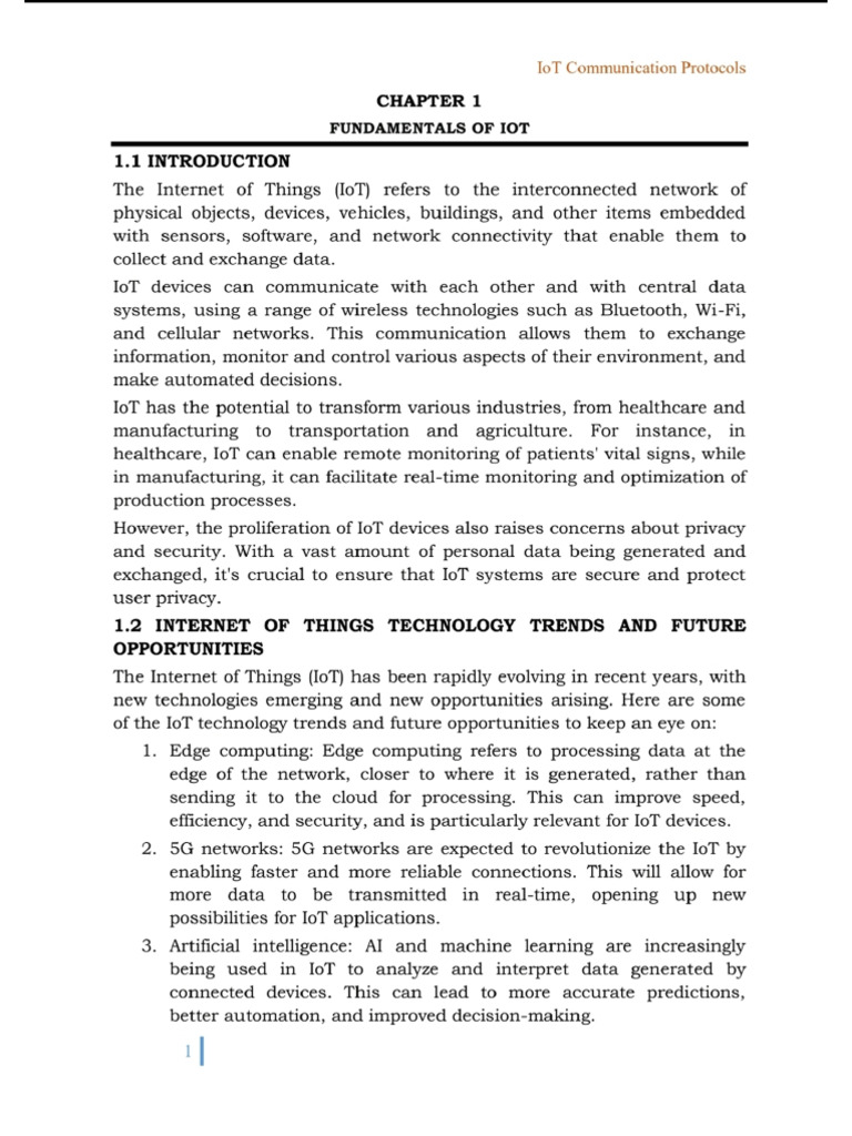 Iot m1 TB 7th Sem | PDF