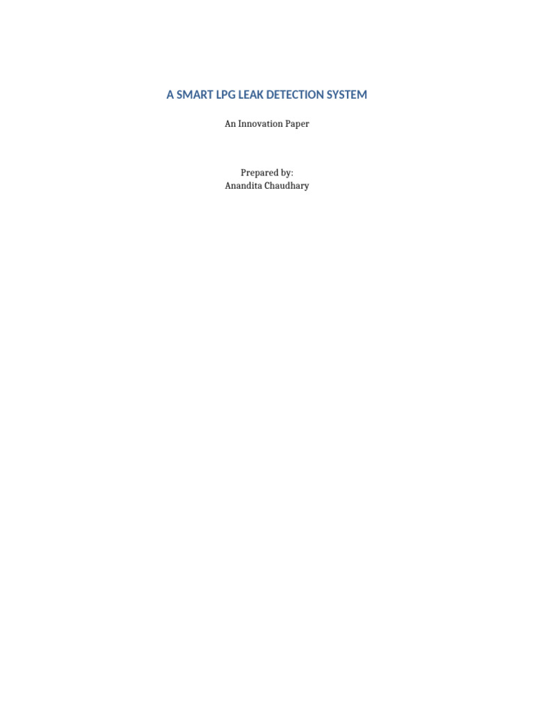 Smart LPG Leak Detection System Overview | PDF | Leak | Liquefied ...
