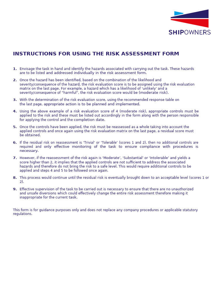 Risk Assessment Guidelines for Oil Tankers | PDF | Risk