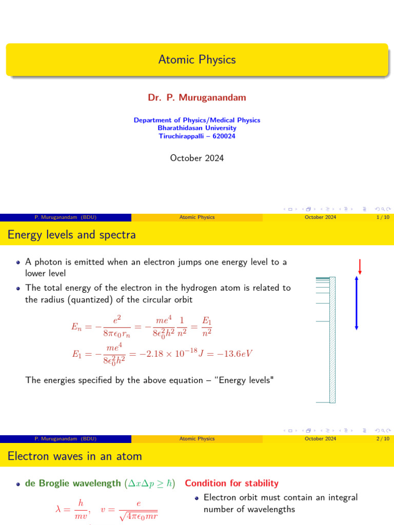 lect3 | PDF | Energy Level | Emission Spectrum