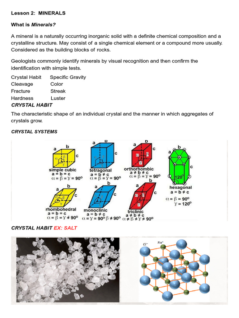 Understanding Minerals and Their Properties | PDF | Minerals | Crystal