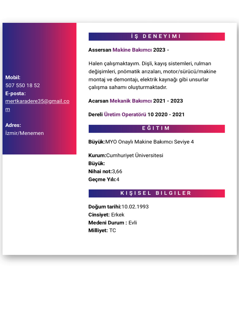 CV 2025 | PDF
