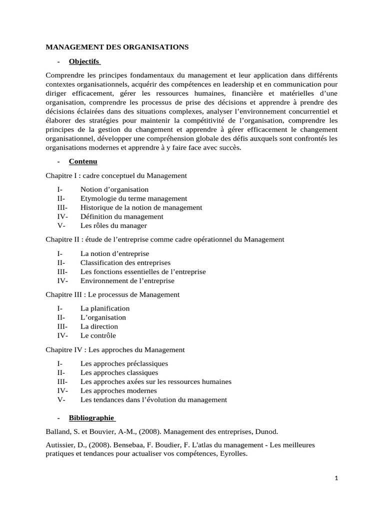 Principes du Management et Stratégies | PDF | Management de la qualité ...