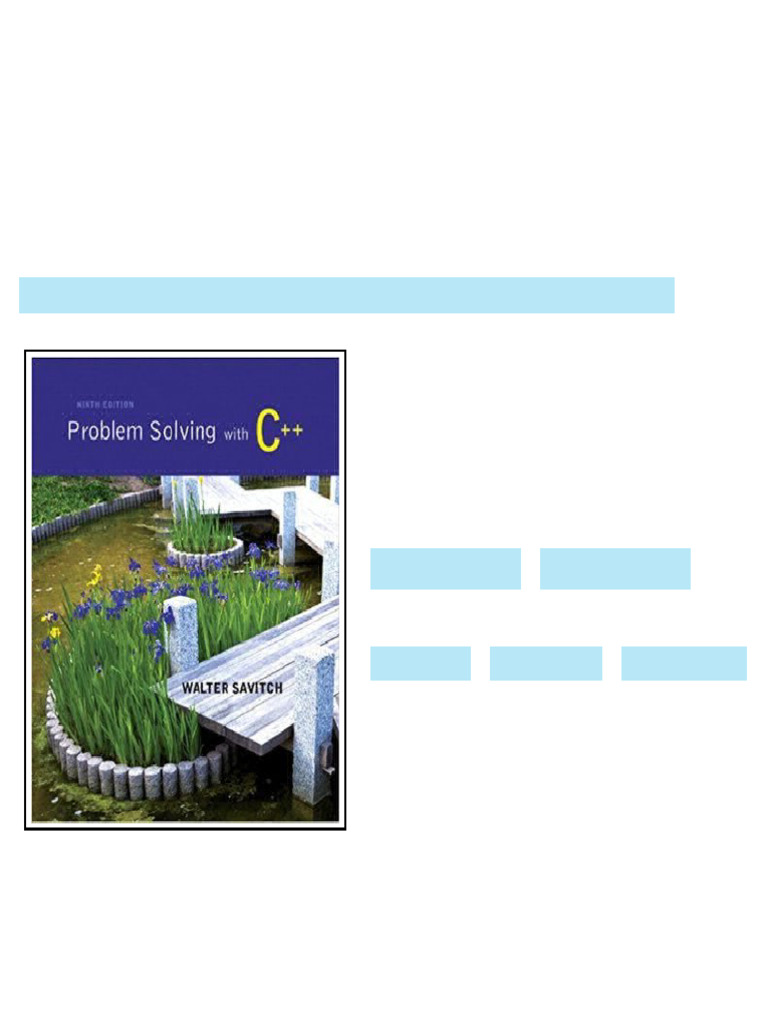 (Ebook) Problem solving with C++ by Mock, Kenrick; Savitch, Walter J ...
