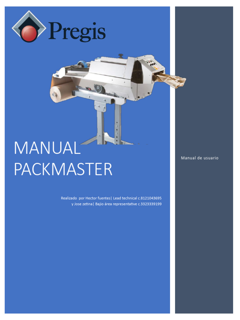 Manual de Usuario Packmaster: Seguridad y Uso | PDF | Papel