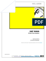 SAP HANA and Real Time Analytics - BI