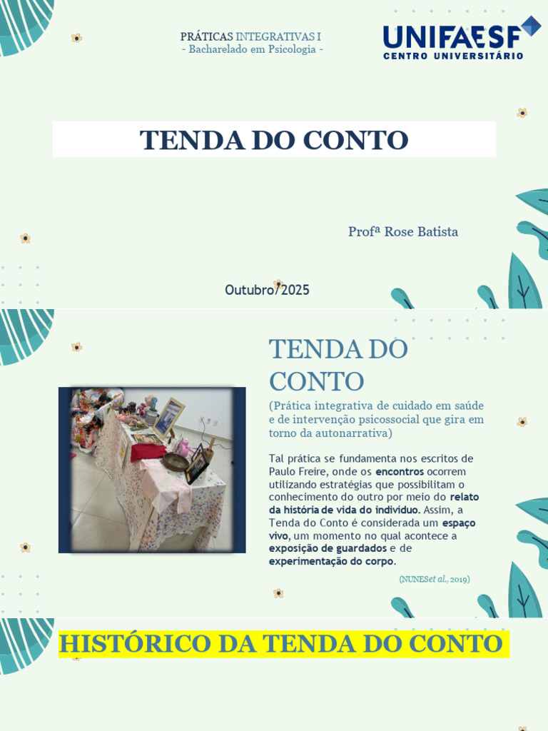 Tenda do Conto: Prática de Cuidado em Saúde | PDF | Contos | Psicologia ...