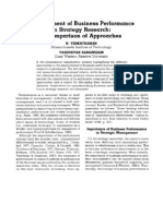 Measurement of Business Perf in Strgy Research