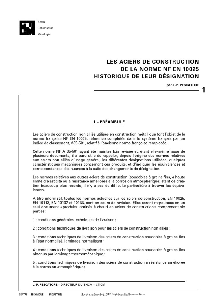 Historique de La Désignation Des Aciers | PDF | Laminage | Acier