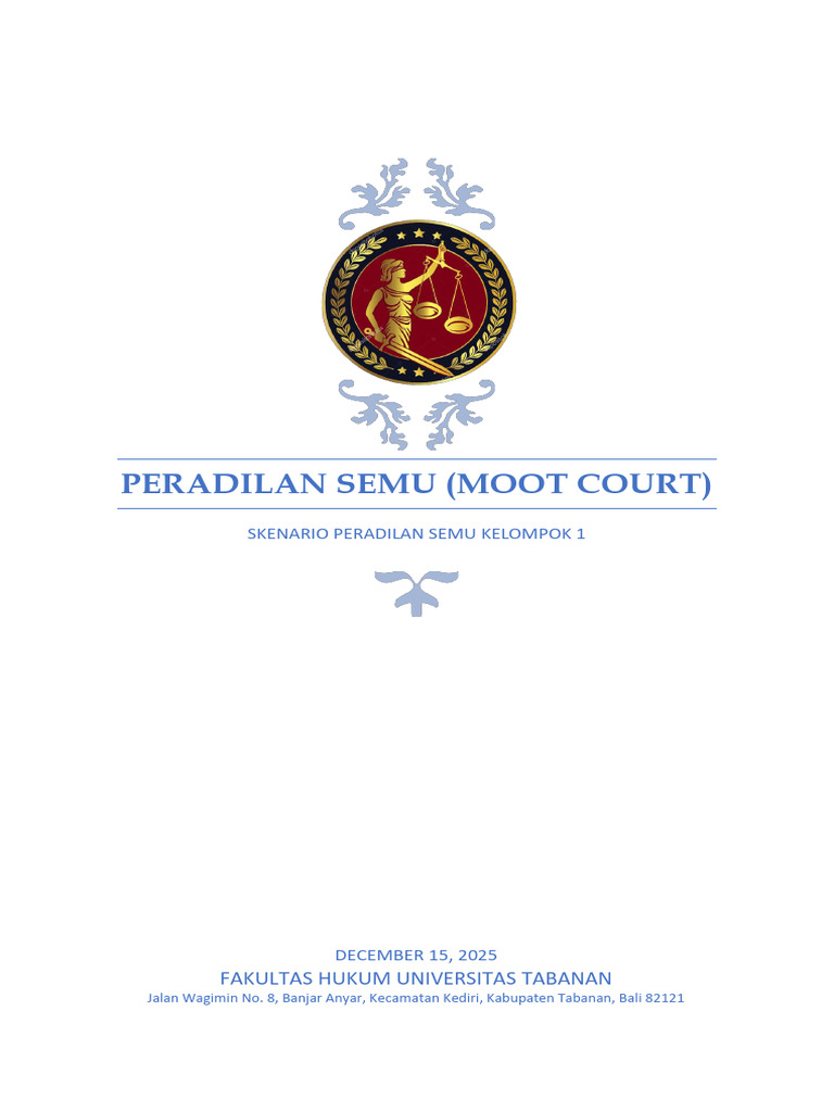 Skenario Peradilan Semu Fakultas Hukum | PDF