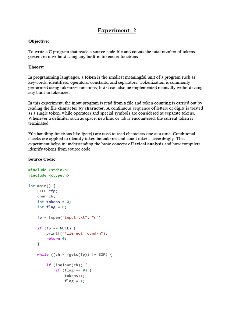 exp 2 | PDF | Computer Program | Programming