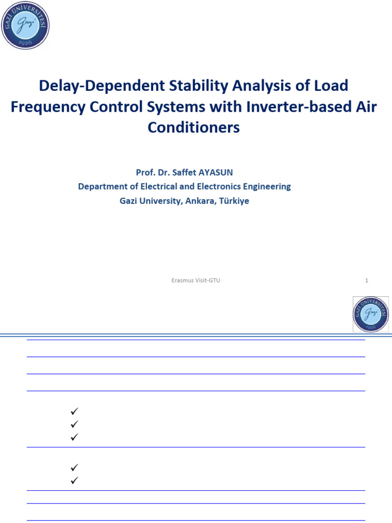 Delay-Dependent Stability in LFC Systems | PDF | Stability Theory ...