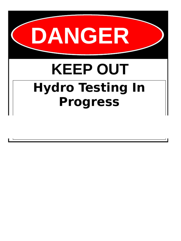 Signs Hydro Testing | PDF