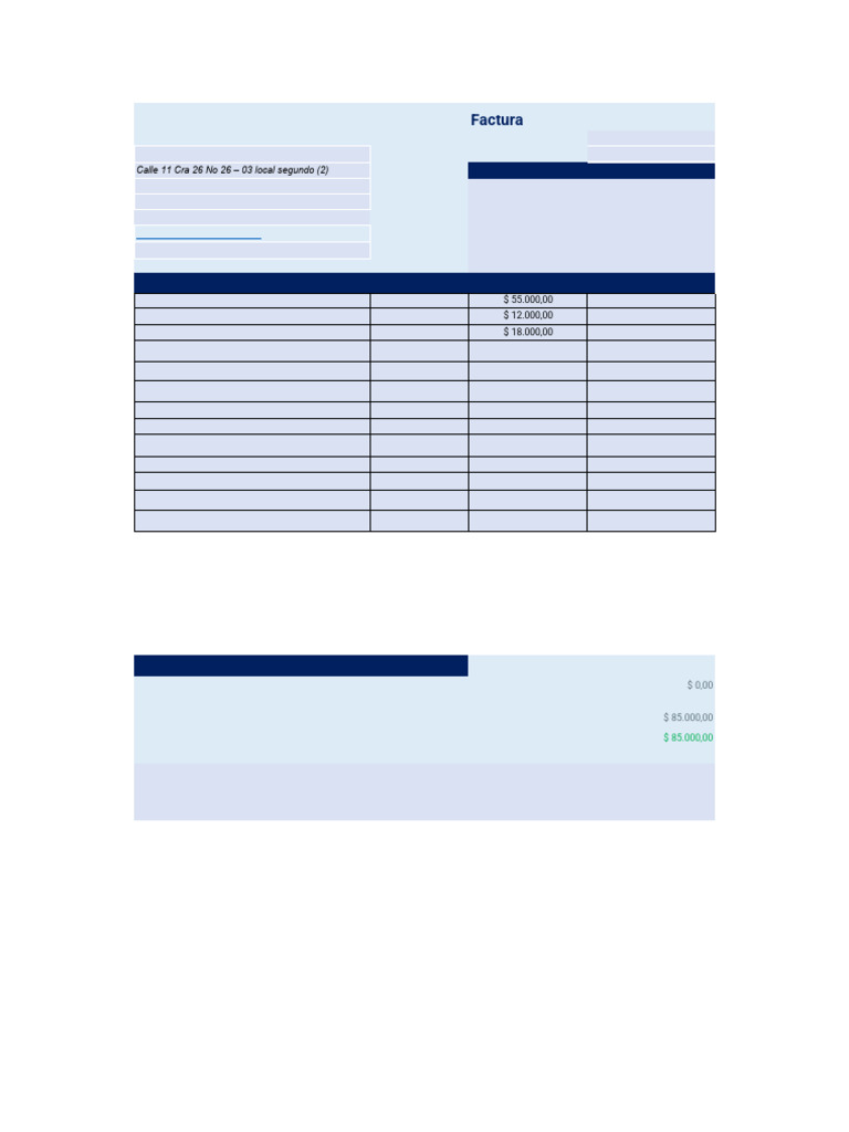 Factura de Compra - Productos y Detalles | PDF