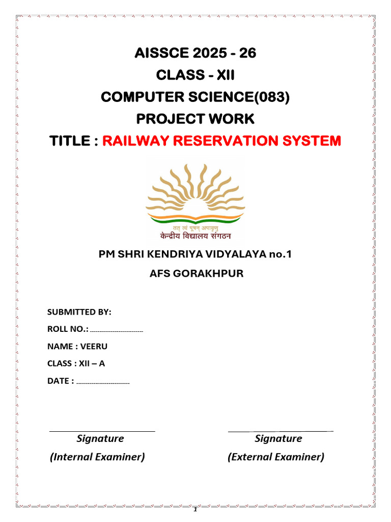 Veeru Cs Project 12 Rrs | PDF | Databases | My Sql