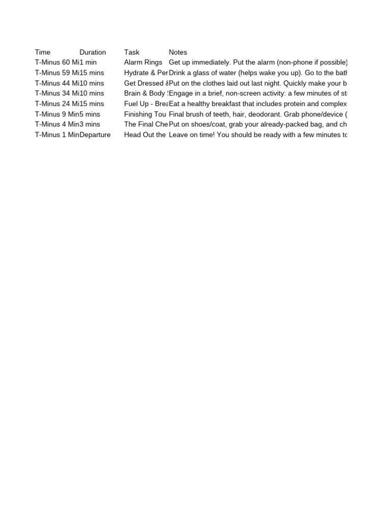 Give Me a Detailed Morning Routine for a 13 Y_O | PDF