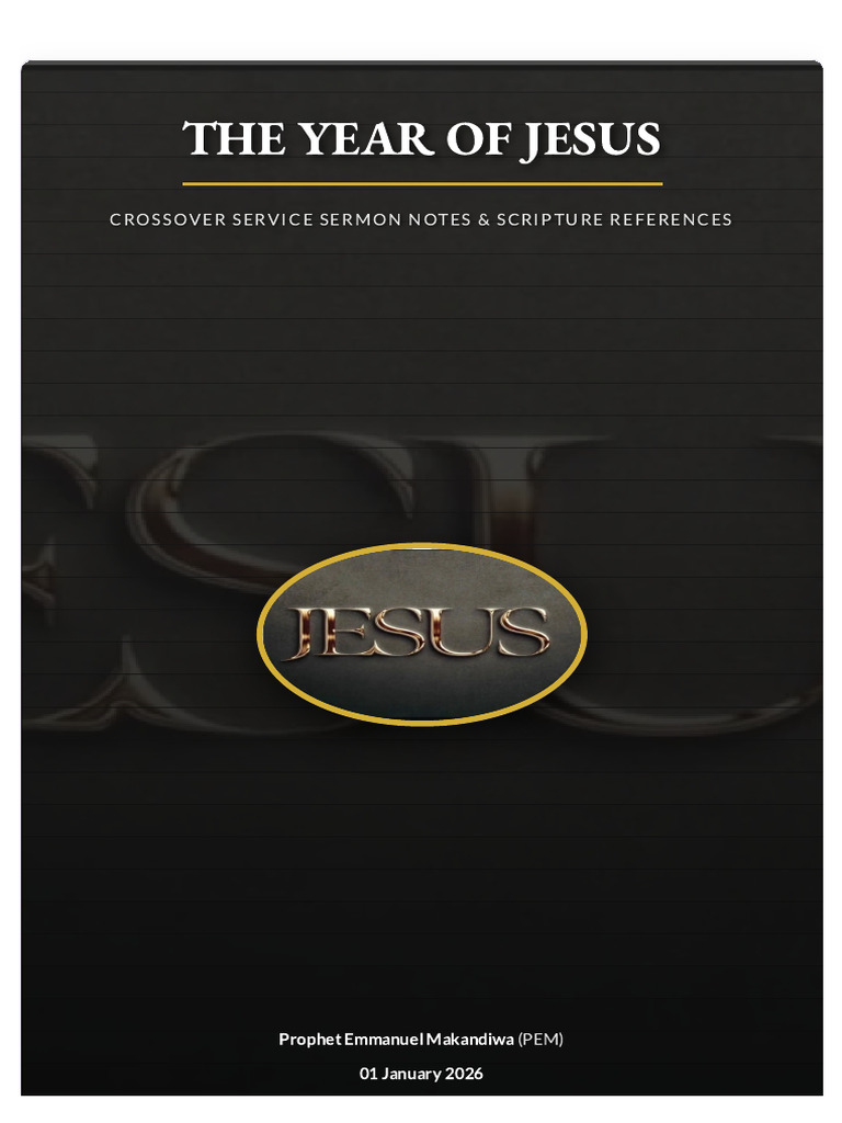 Jesus-Centered Crossover Sermon 2026 | PDF | Jesus | Prophecy